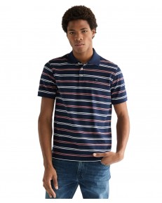Koszulka Wrangler STRIPE POLO SHIRT 112378537 Navy