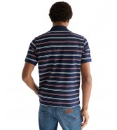 Koszulka Wrangler STRIPE POLO SHIRT 112378537 Navy