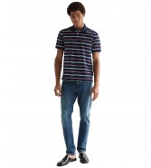 Koszulka Wrangler STRIPE POLO SHIRT 112378537 Navy