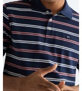 Koszulka Wrangler STRIPE POLO SHIRT 112378537 Navy