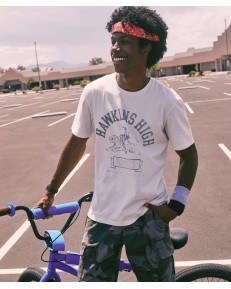 T-shirt Wrangler x STRANGER THINGS HAWKINS HIGH TEE 112378555 Marshmallow