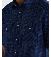 Koszula Wrangler SS WESTERN SHIRT 112378788 Indigo Blue