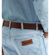 Pasek Wrangler WESTERN STITCH BELT 112378835 Dark Brown