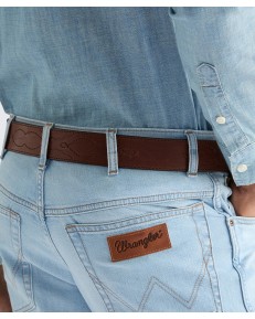 Pasek Wrangler WESTERN STITCH BELT 112378835 Dark Brown