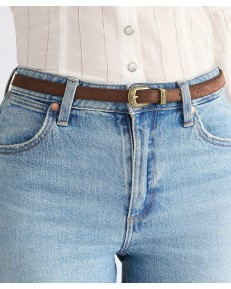 Pasek Wrangler THIN WESTERN BELT 112378840 Brown Suede