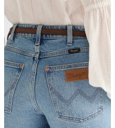 Pasek Wrangler THIN WESTERN BELT 112378840 Brown Suede