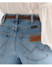 Pasek Wrangler THIN WESTERN BELT 112378840 Brown Suede