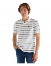 Koszulka Wrangler STRIPE POLO SHIRT 112378958 Worn White