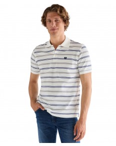 Koszulka Wrangler STRIPE POLO SHIRT 112378958 Worn White