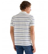 Koszulka Wrangler STRIPE POLO SHIRT 112378958 Worn White