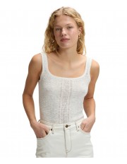 Koszulka Lee SLIM KNITTED TANK 112379275 Ecru