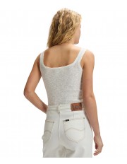 Koszulka Lee SLIM KNITTED TANK 112379275 Ecru
