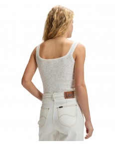 Koszulka Lee SLIM KNITTED TANK 112379275 Ecru