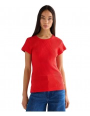 T-shirt Wrangler CAPPED RIB SHIRT 112380151 Flame Scarlet