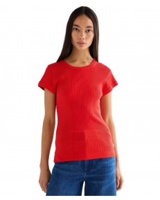 T-shirt Wrangler CAPPED RIB SHIRT 112380151 Flame Scarlet