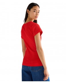 T-shirt Wrangler CAPPED RIB SHIRT 112380151 Flame Scarlet