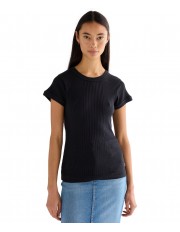 T-shirt Wrangler CAPPED RIB SHIRT 112380152 Black