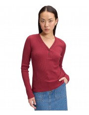 Koszulka Lee LS WAFFLE HENLEY 112385666 Tibetan Red