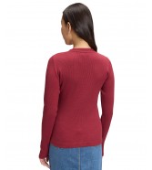 Koszulka Lee LS WAFFLE HENLEY 112385666 Tibetan Red