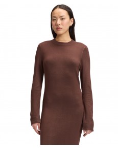 Sukienka Lee KNITTED MAXI DRESS 112385700 Shaved Chocolate