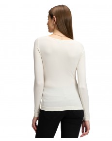 Koszulka Lee LS BOAT NECK TEE 112386184 Ecru