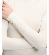 Koszulka Lee LS BOAT NECK TEE 112386184 Ecru