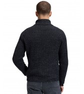 Sweter Lee MOCK NECK ZIP 112386618 Black Grey Heather
