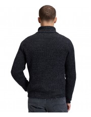 Sweter Lee MOCK NECK ZIP 112386618 Black Grey Heather