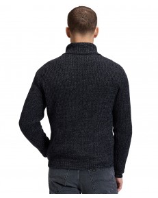 Sweter Lee MOCK NECK ZIP 112386618 Black Grey Heather