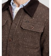Koszula Lee CORD COLLAR MIX OVERSHIRT 112386619 Chocolate Torte