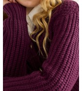 Sweter Wrangler WESTERN CARDIGAN 112386761 Patent Purple