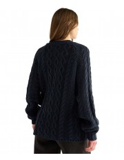 Sweter Wrangler V NECK CABLE KNIT 112386762 Dark Sapphire