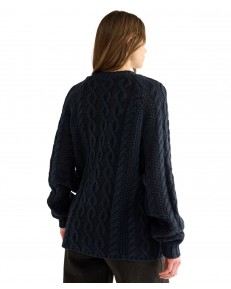 Sweter Wrangler V NECK CABLE KNIT 112386762 Dark Sapphire