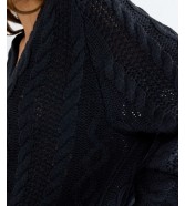 Sweter Wrangler V NECK CABLE KNIT 112386762 Dark Sapphire