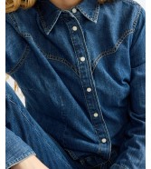 Koszula Wrangler BELL WESTERN SHIRT 112386775 Midnight Wash