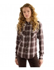 Koszula Wrangler WESTERN SHIRT 112386787 Chocolate Torte