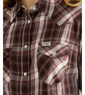Koszula Wrangler WESTERN SHIRT 112386787 Chocolate Torte