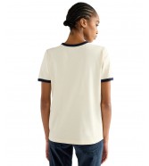 T-shirt Wrangler RINGER TEE 112386833 Antique White