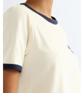 T-shirt Wrangler RINGER TEE 112386833 Antique White