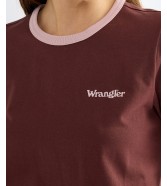 T-shirt Wrangler RINGER TEE 112386842 Dahlia