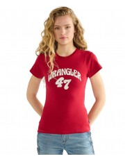 T-shirt Wrangler SHRUNKEN BAND TEE 112386843 Chili Pepper