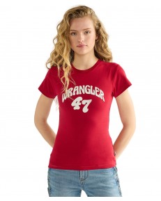 T-shirt Wrangler SHRUNKEN BAND TEE 112386843 Chili Pepper