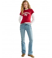T-shirt Wrangler SHRUNKEN BAND TEE 112386843 Chili Pepper