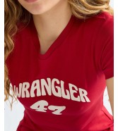 T-shirt Wrangler SHRUNKEN BAND TEE 112386843 Chili Pepper