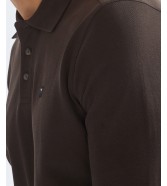 Koszulka Wrangler LS POLO SHIRT 112386872 Chocolate Torte