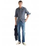 Koszula Wrangler WESTERN SHIRT 112386900 Deep Blue