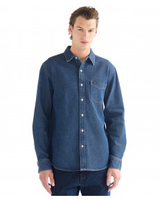 Koszula Wrangler 1 PKT SHIRT 112386941 Dark Wash