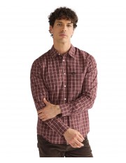 Koszula Wrangler 1 PKT SHIRT 112386968 Bitter Chocolate
