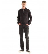 Koszulka Wrangler LS POLO SHIRT 112386983 Caviar