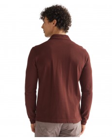 Koszulka Wrangler LS POLO SHIRT 112386984 Bitter Chocolate
